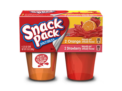 SNACK PACK Juicy Gels Strawberry Orange